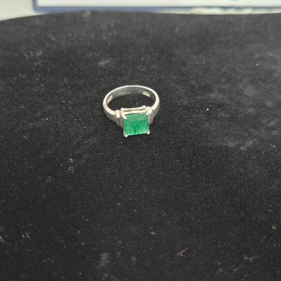 Chrysoprase stone and silver ring - Picture 3 of 14